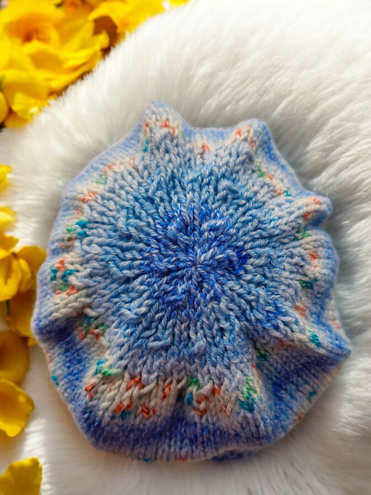 Baby's Handmade Beanie - Blues