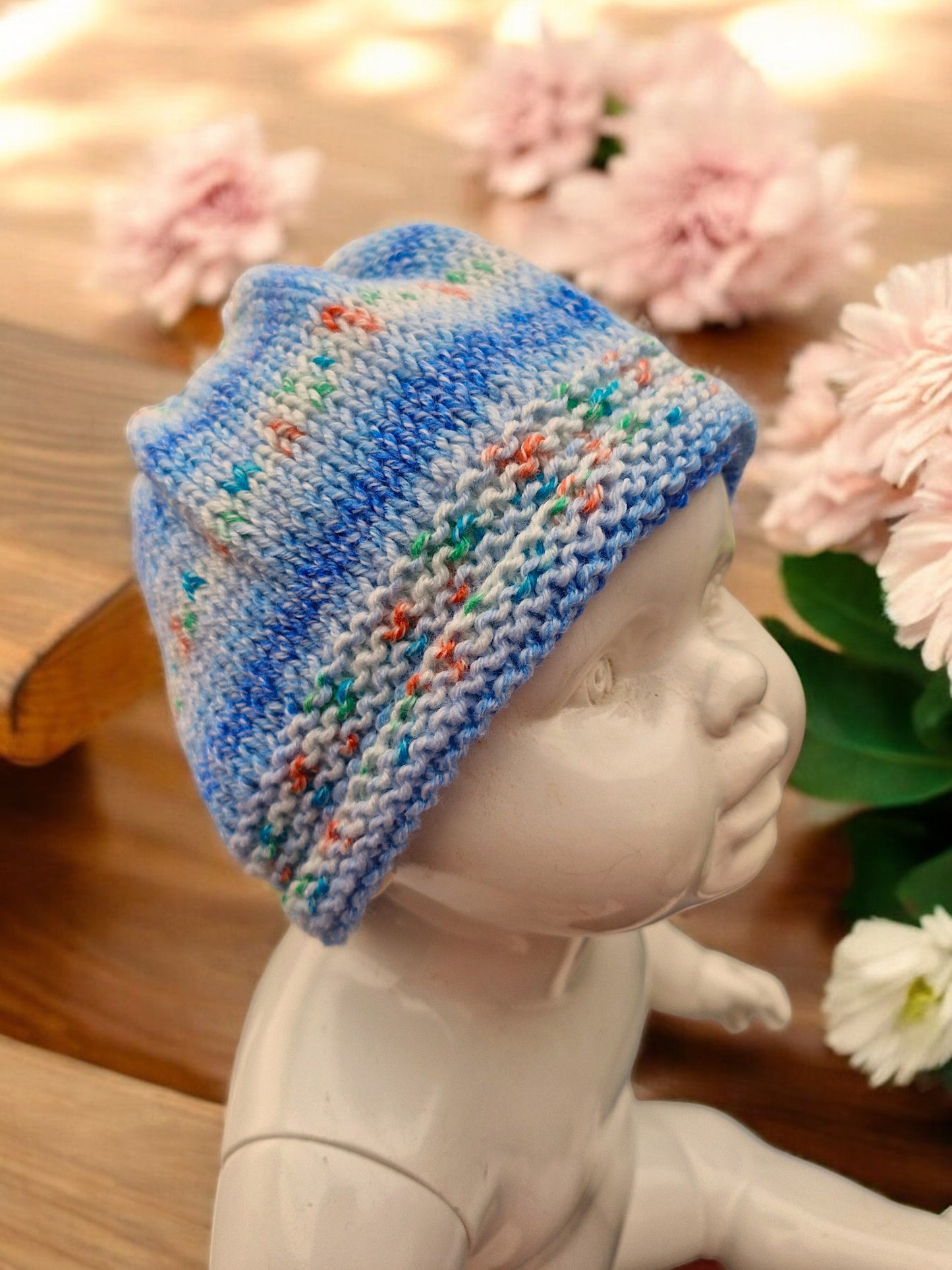 Baby's Handmade Beanie - Blues