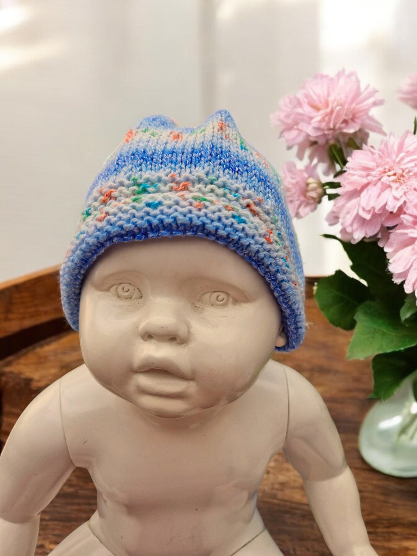 Baby's Handmade Beanie - Blues