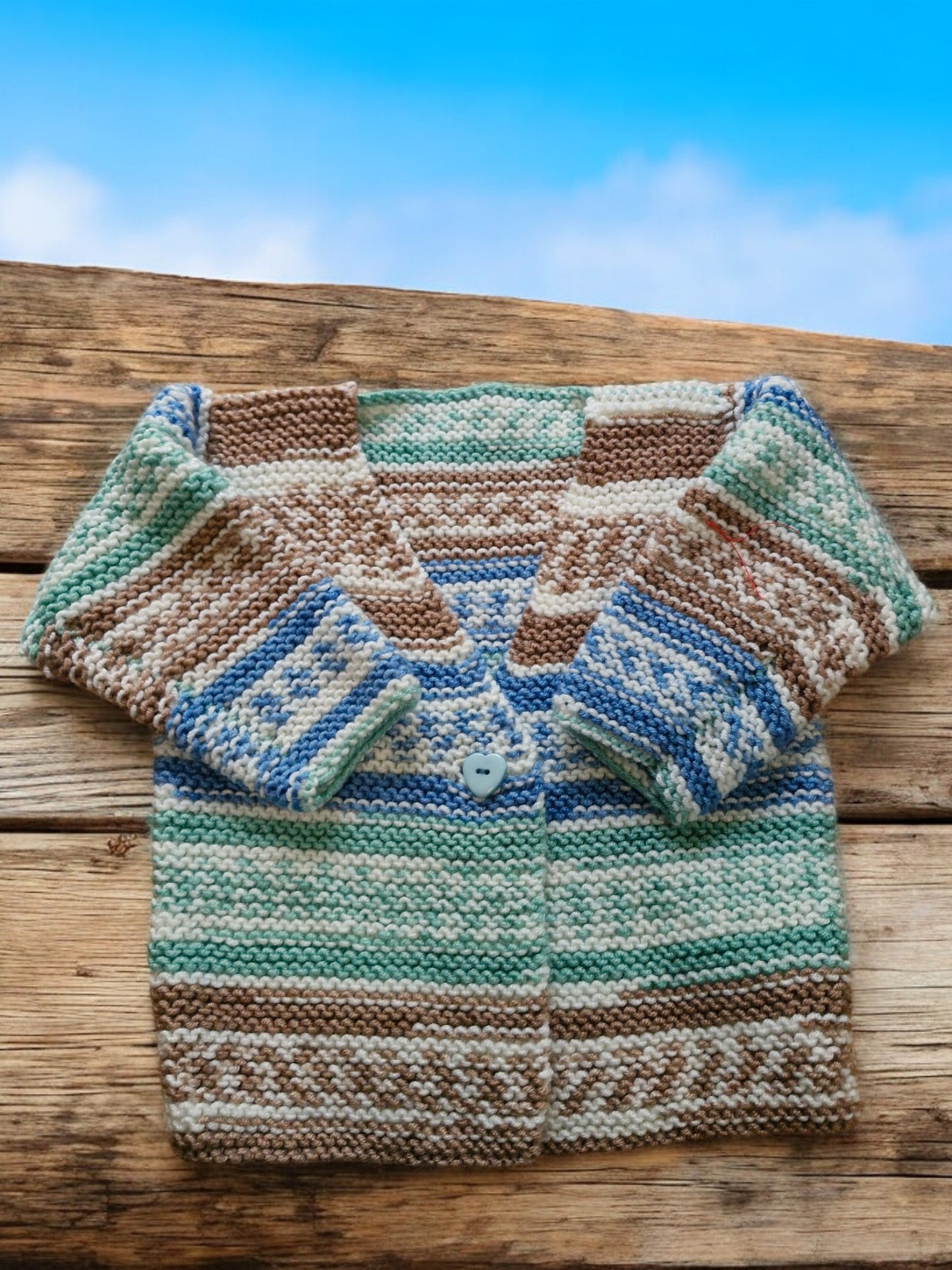 Baby's Hand Knitted Fair Isle Jacket/Coat