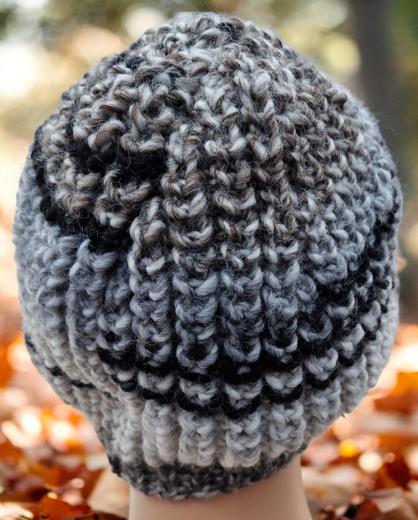 Adult's Handmade Knitted Chunky Thick Hat in Fisherman's Rib