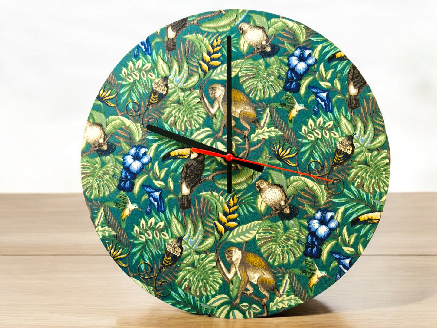 Children's Jungle Clock Handmade 30cms 12" Diameter