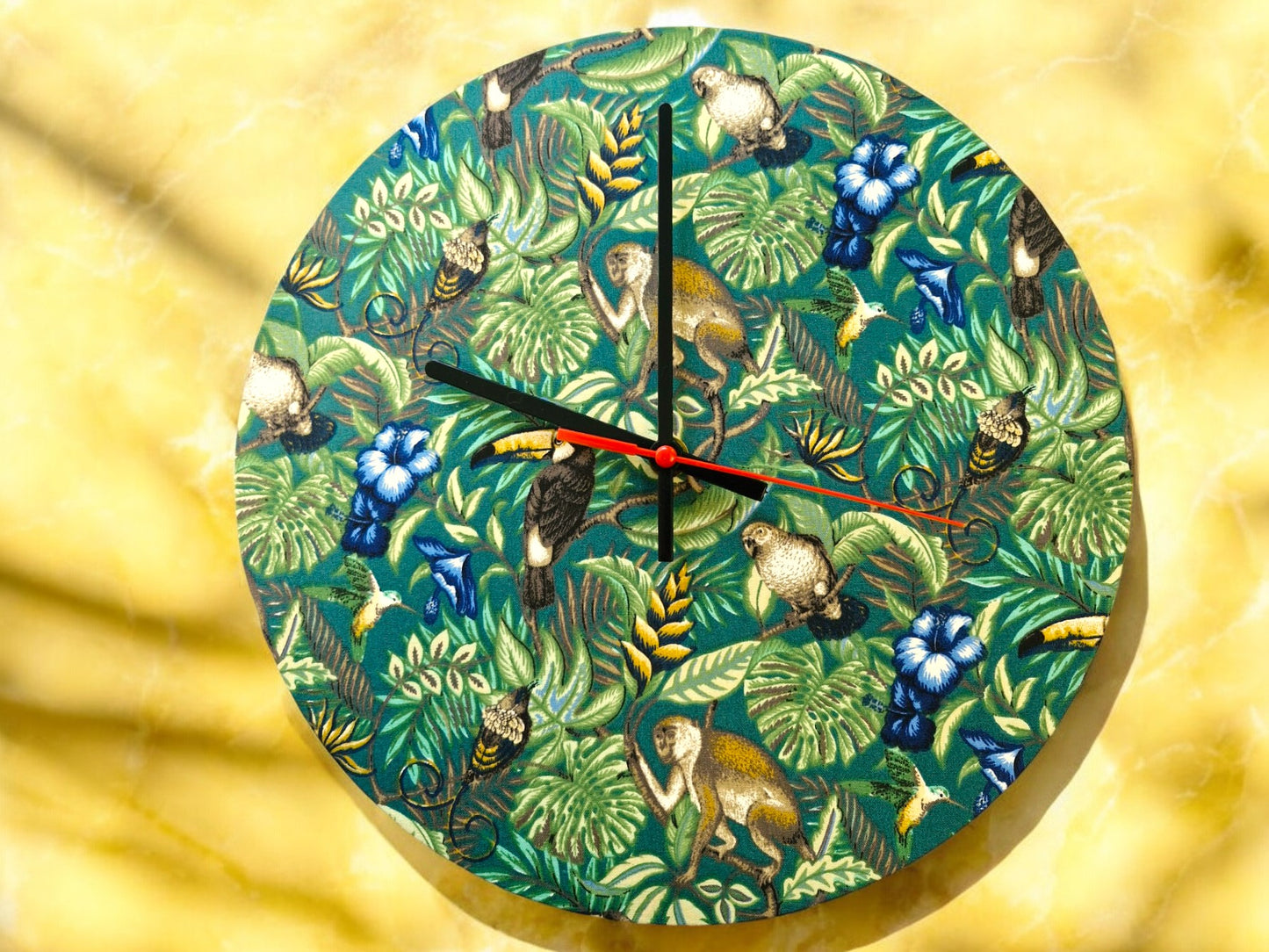 Children's Jungle Clock Handmade 30cms 12" Diameter