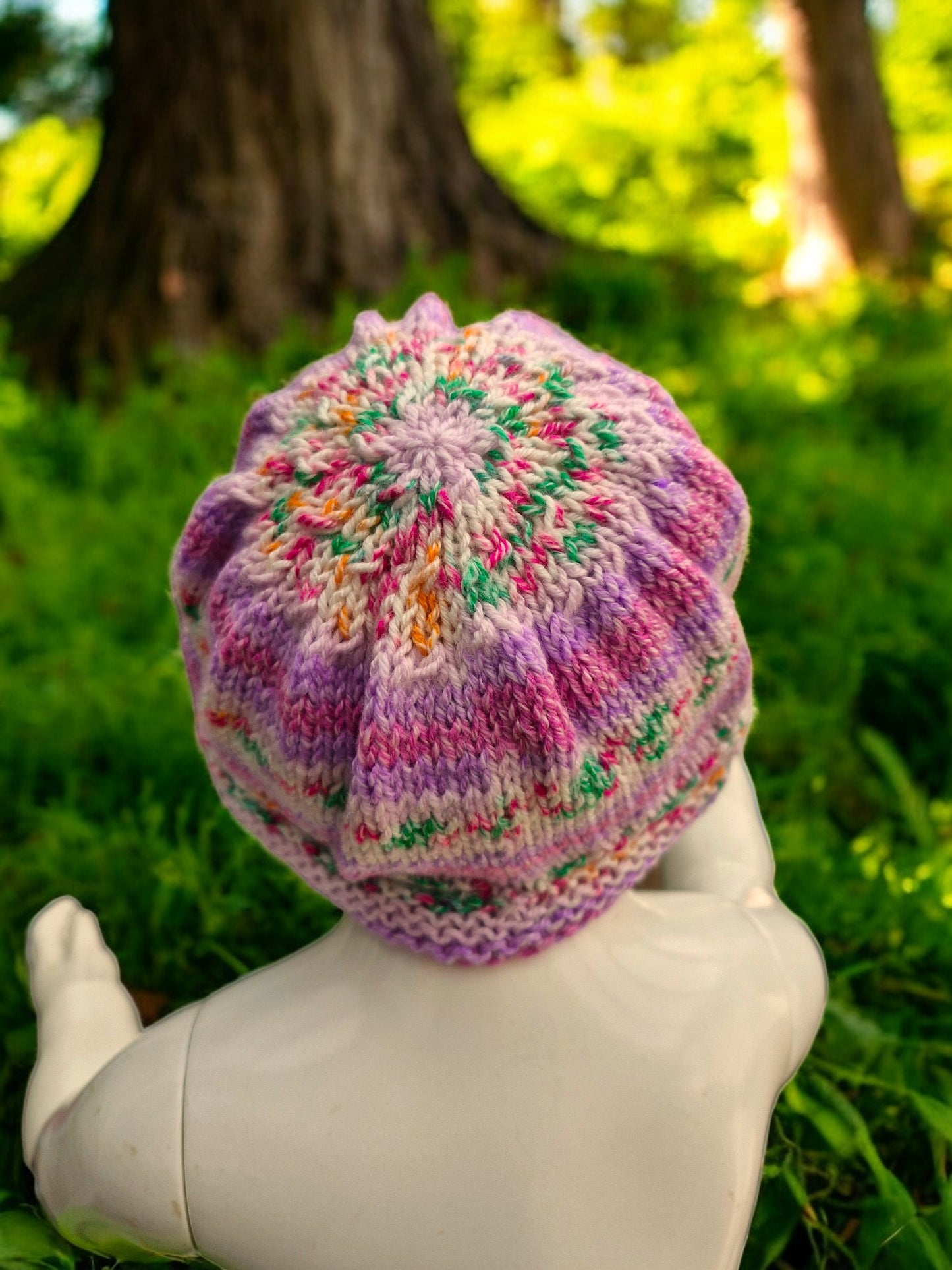 Baby's Handmade Beanie - Lilacs