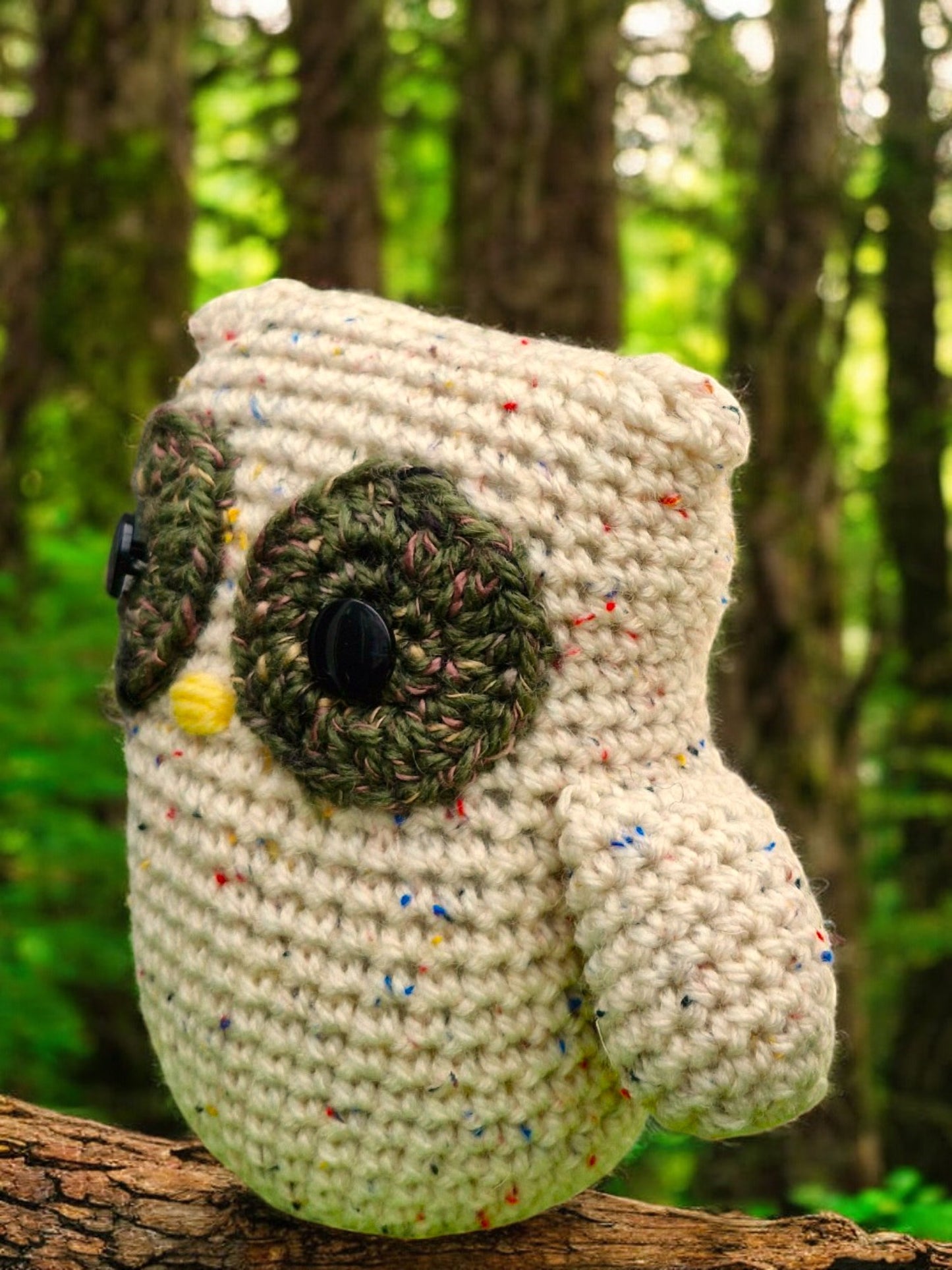 Handmade Crochet Owl - DK Beige Fleck