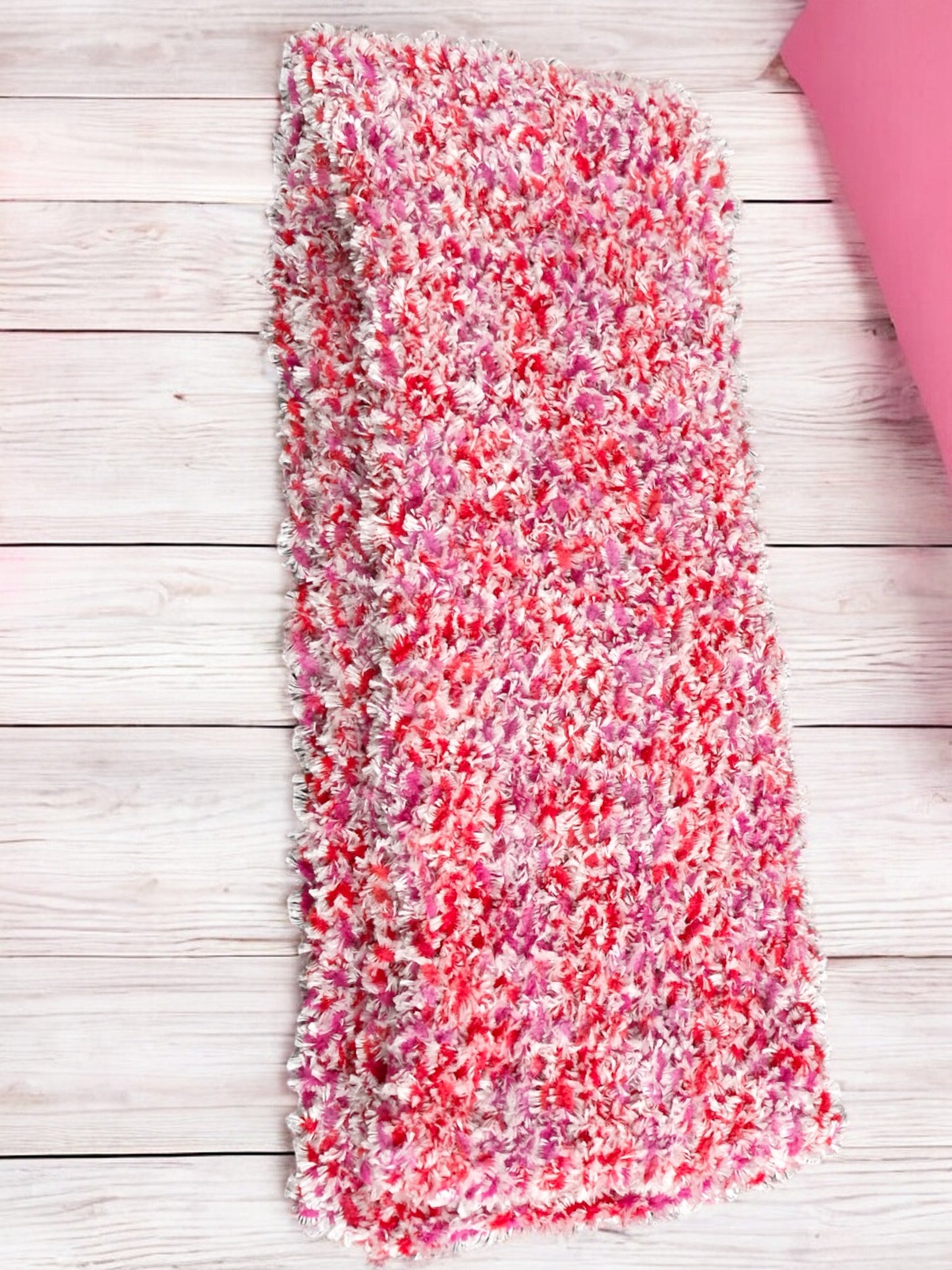 Adult's Handmade Knitted Stocking Stitch Long Scarf in Chunky