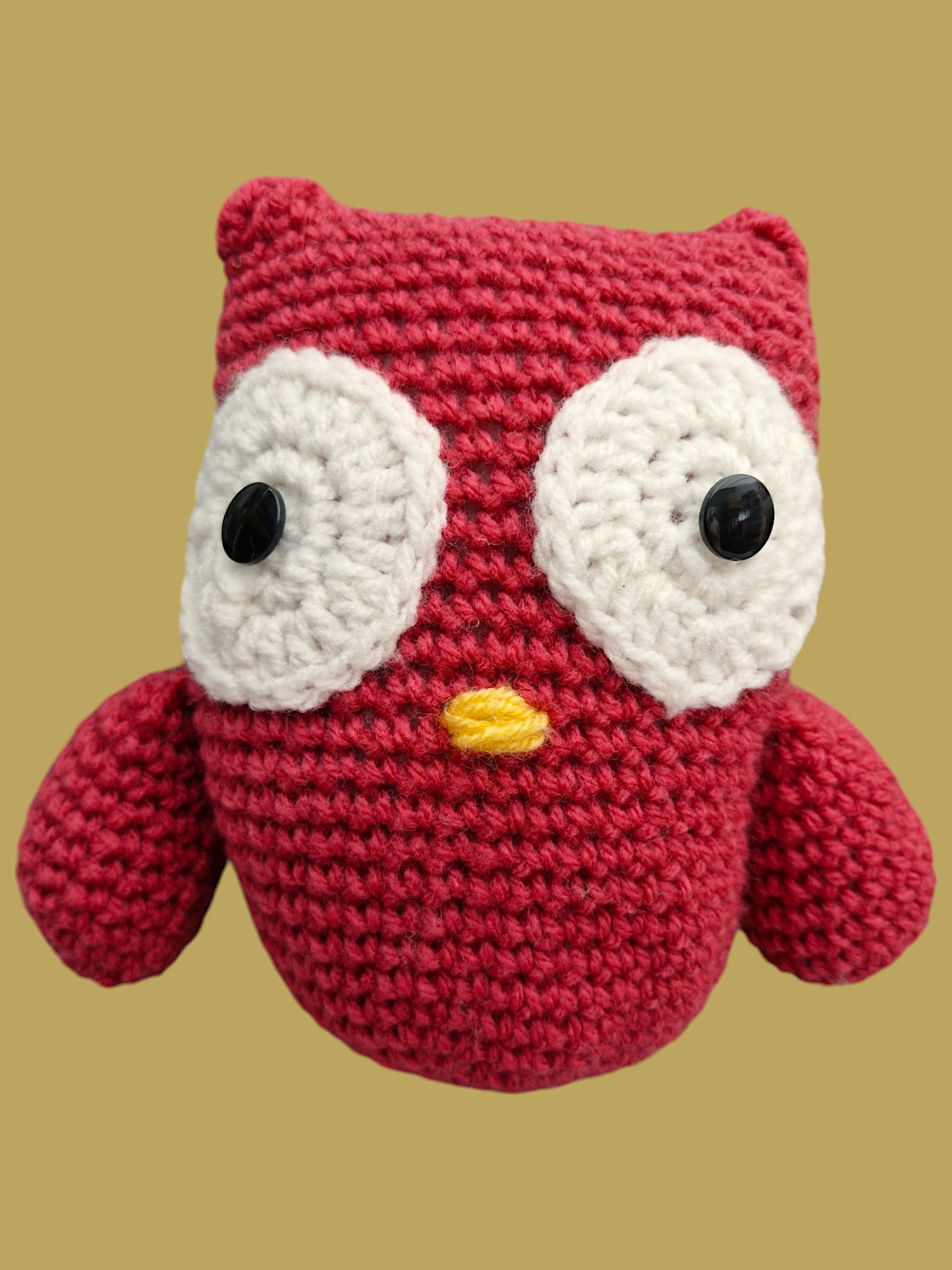 Handmade Crochet Owl - Aran Rust Soft Toy