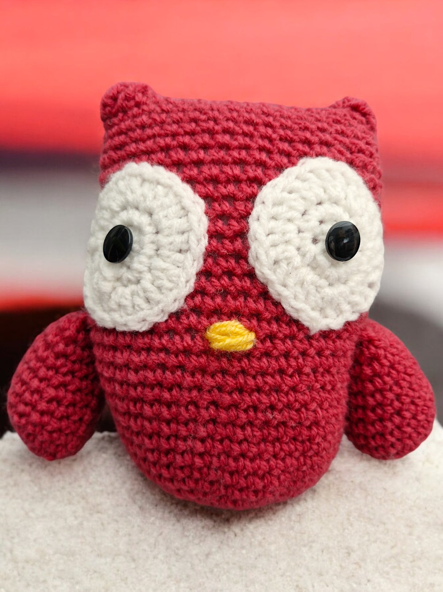 Handmade Crochet Owl - Aran Rust Soft Toy