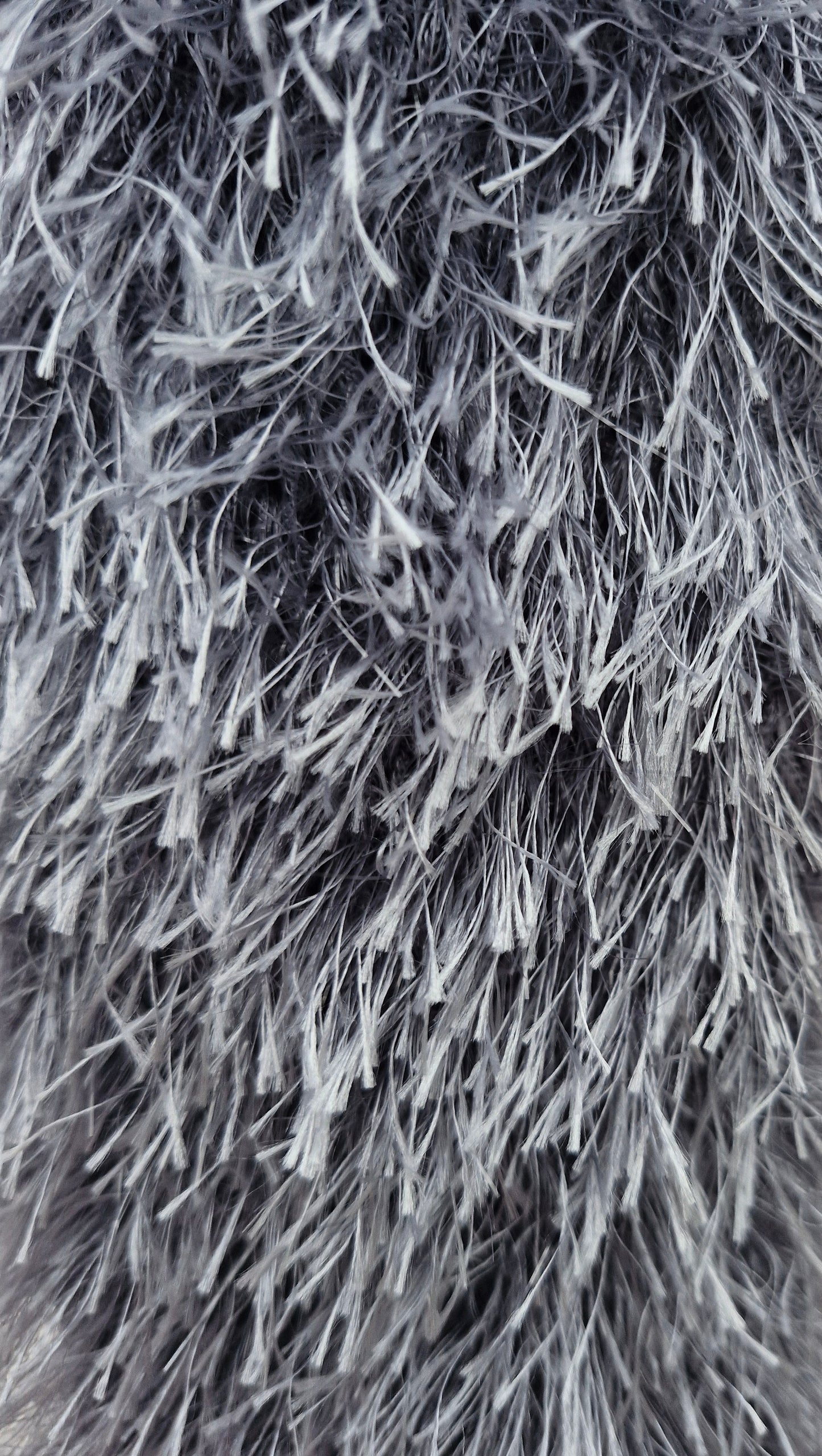 Women's Handmade Knitted Silver Tinsel Long Hair Scarf