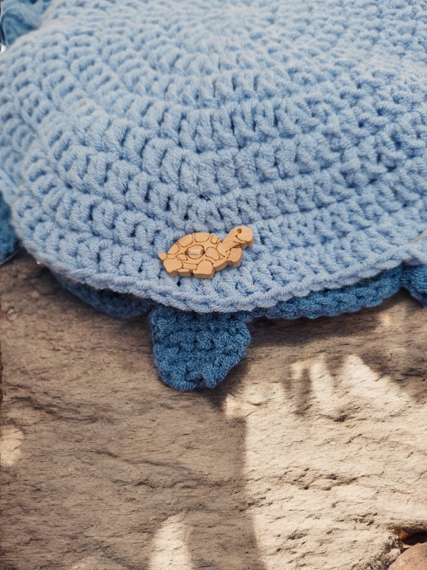 Handmade Crochet Turtle and Babies Memory Game - Soft Toy Blues