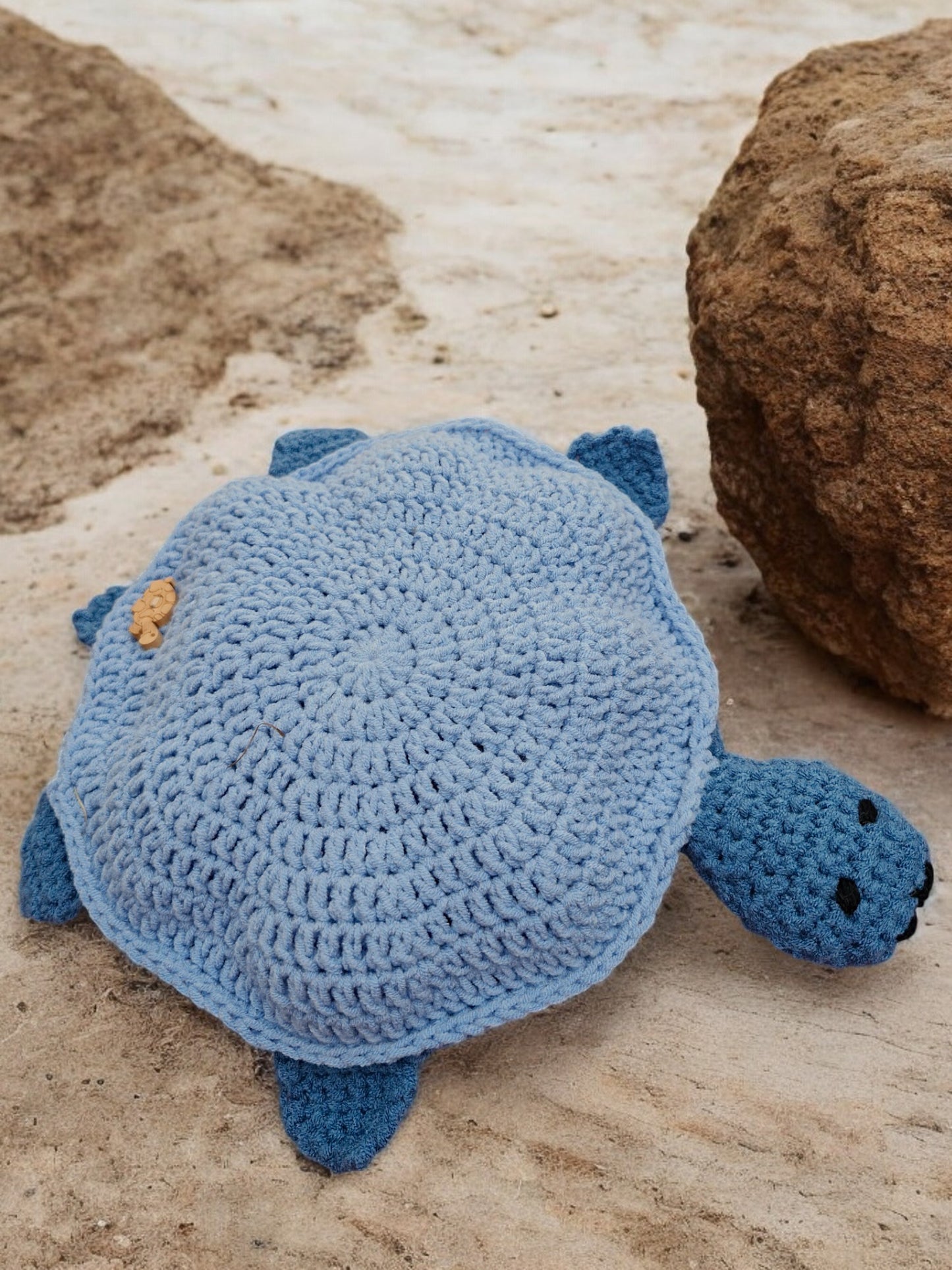 Handmade Crochet Turtle and Babies Memory Game - Soft Toy Blues