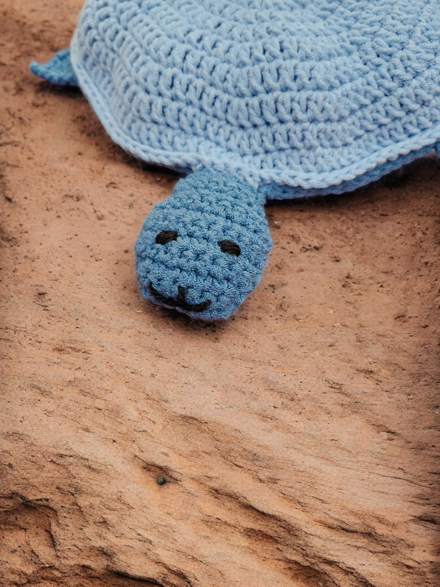 Handmade Crochet Turtle and Babies Memory Game - Soft Toy Blues