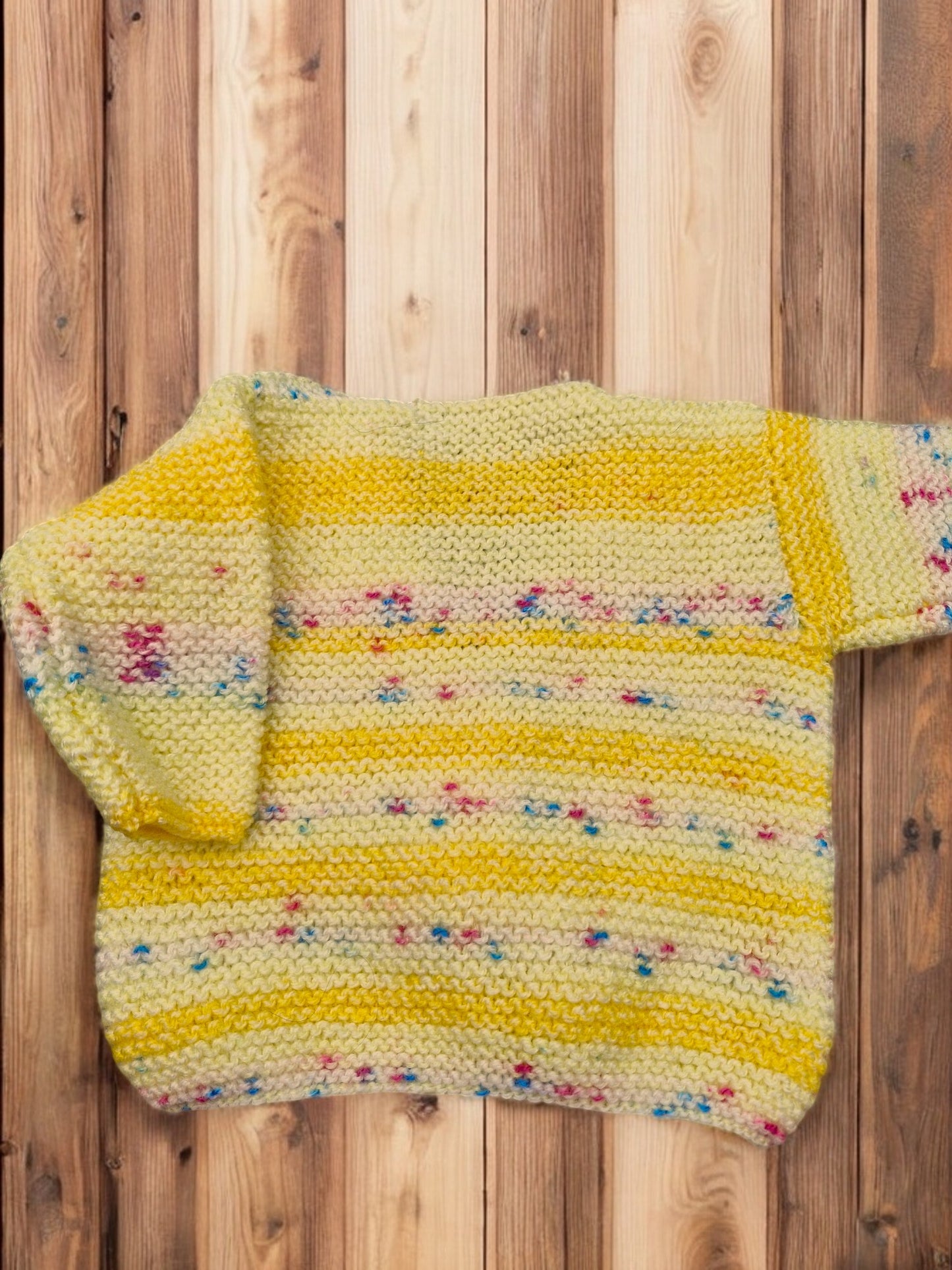 Baby's Hand Knitted Yellow Jacket