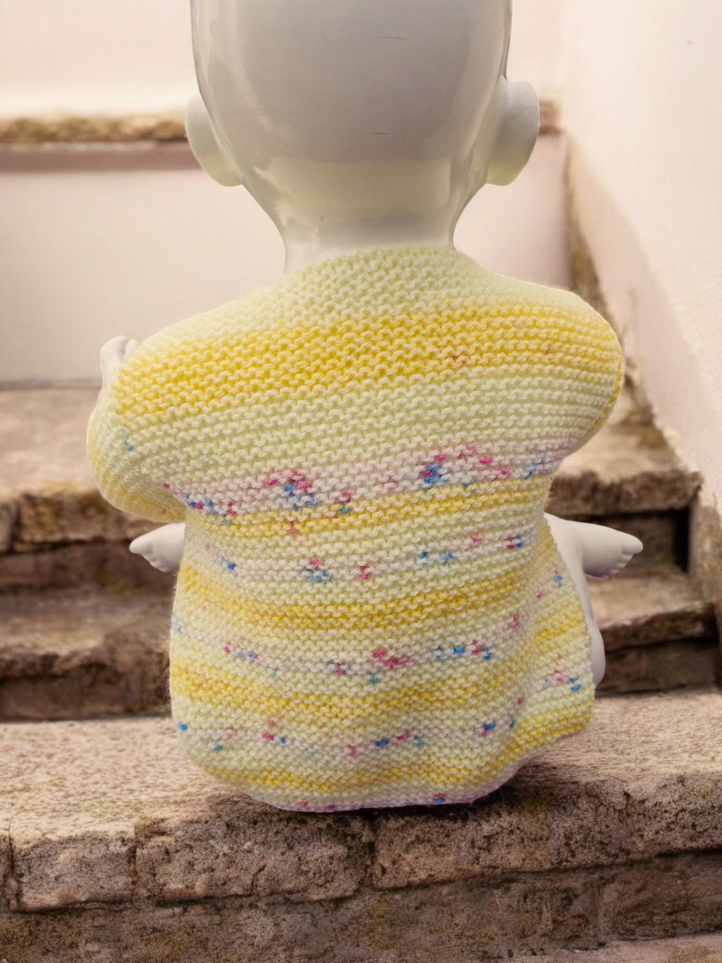 Baby's Hand Knitted Yellow Jacket