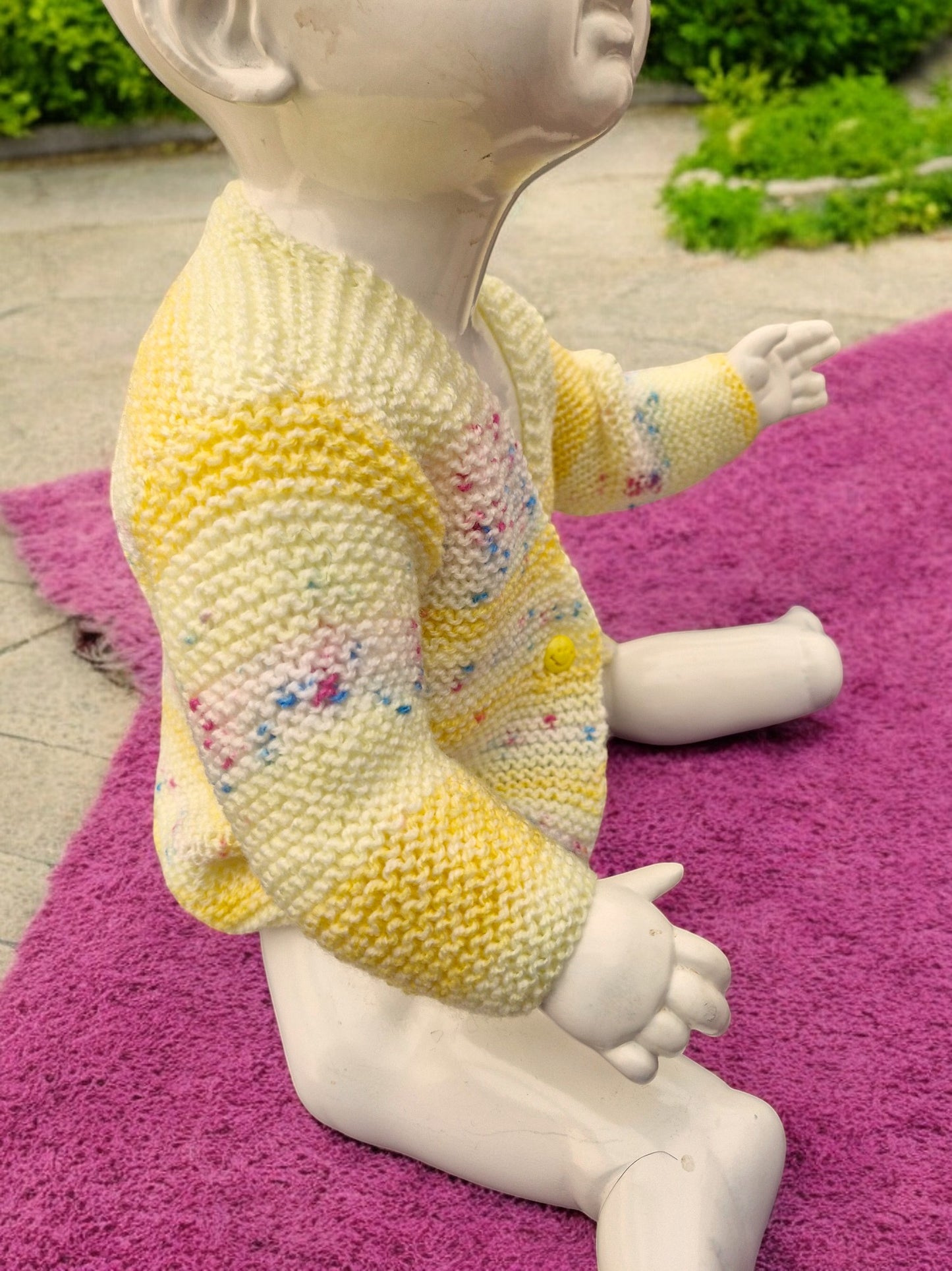 Baby's Hand Knitted Yellow Jacket